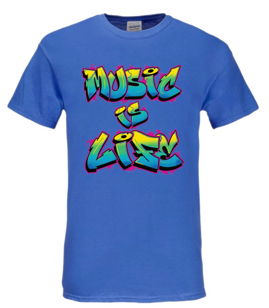 MUSIC IS LIFE UNISEX T-SHIRT